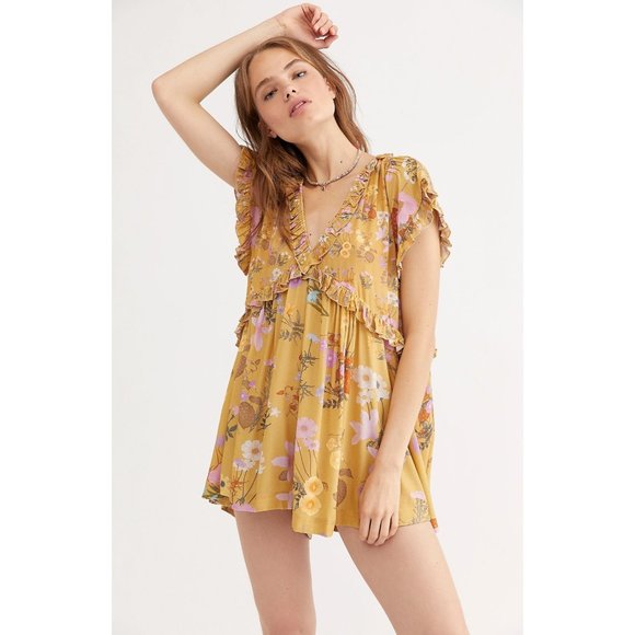 Free People Spell and The Gypsy Wild Bloom Romper Size XS